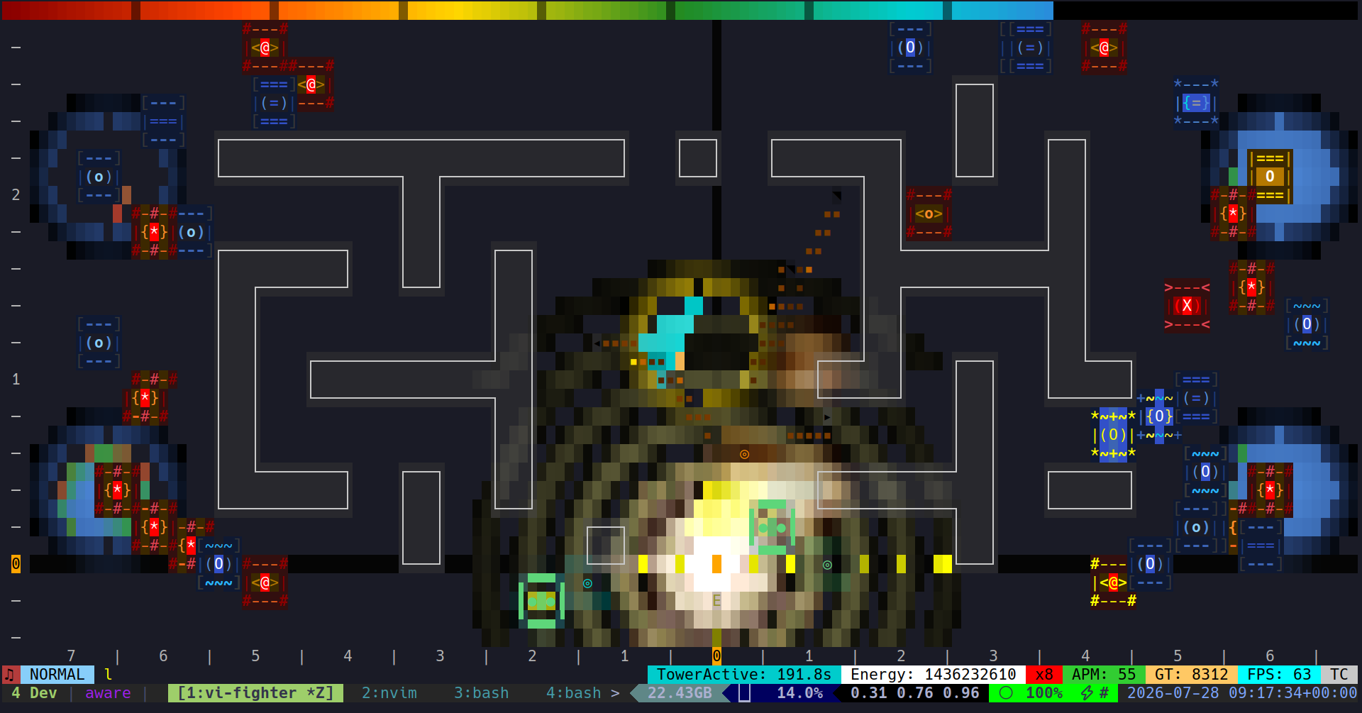 Ember in tower defense map, disruptor firing